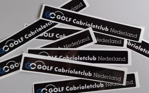 Sticker voor de huidige serie kentekenplaathouders